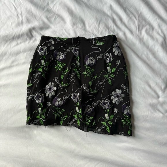 Danielle Guizio black floral skirt - Picture 4 of 4